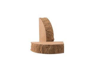 Кирпич полнотелый фасонный полукруг Судогодский КЗ, Персиковый