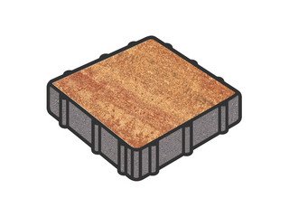 Тротуарная плитка Готика, "Квадрат Natur", 500x500x80 мм, вернисаж