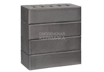 Кирпич керамический печной ЛСР Графитовый гладкий, 1НФ (с тех. пустотами) 1