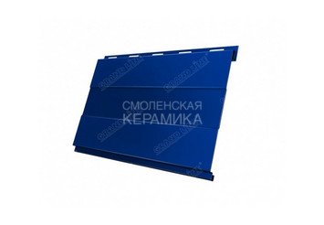 Сайдинг GL Velur Вертикаль 0,5мм синий матовый 4
