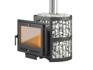 Чугунная печь для бани ЭТНА Стандарт 18 (Панорама) "М"