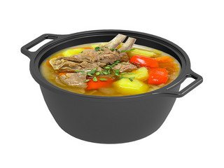 Сербский чугунный казан Везувий 14л (Без крышки)