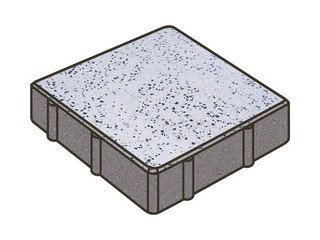 Гранитная тротуарная плитка Готика, Квадрат Granite FINO, 200x200x80, Покостовский