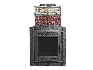 Печь банная "Атмосфера L" Россо Леванто ламель+сетка