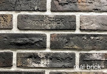 Плитка ручной формовки Real Brick RB 6-13 antic глина античная графитовая 1