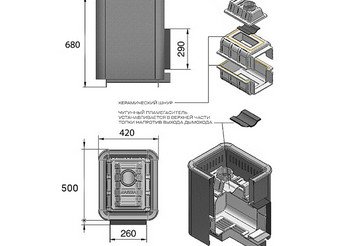 Печь банная Везувий Сенсация 22 Антрацит (ДТ-4) б/в 3