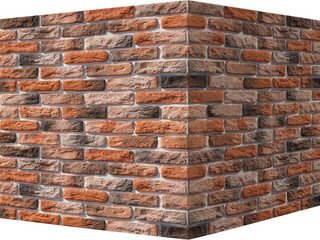 Декоративный камень 316-55 White Hills "Брюгге брик" (Brugge brick), темно-оранжевый, угловой