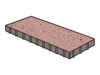 Тротуарная плитка Готика, Плита Premium Gold, 800x400x100 мм, цвет Голд 18