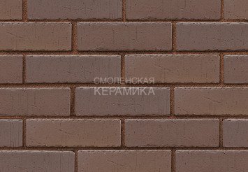 Клинкер фасадный ЛСР Возрождение «Антверпен» темно-терракотовый флэш винтаж 1