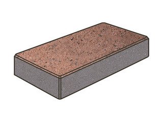 Тротуарная плитка Готика, Картано Premiun Gold, 300x150x80 мм, цвет Голд 15