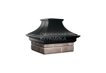 Колпак Zking Monblan Premium 385х385 с посадкой на 1,5 кирпича черный 3