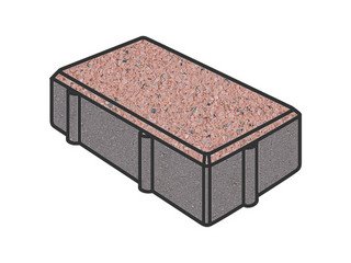 Тротуарная плитка Готика, Брусчатка Premium Gold, 200x100x60 мм, цвет Голд 18