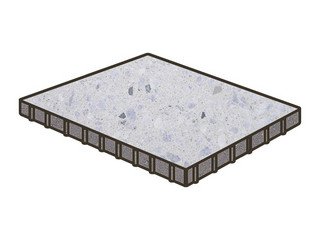 Гранитная тротуарная плитка Готика, Квадрат Granite FINO, 1000x1000x100, Мансуровский