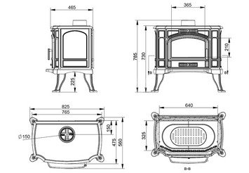 Печь-камин Везувий KZ-14РS 