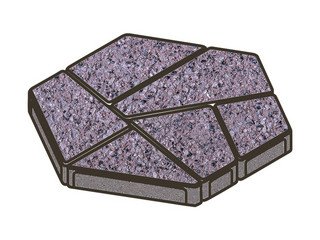 Тротуарная плитка Готика, Полигональ Premiun Gold, 893x780x80 мм, цвет Голд 20