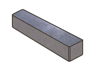 Гранитная тротуарная плитка Готика, Ригель Granite FINO, 360x80x80, Амфиболит