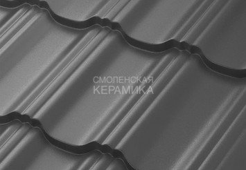 Модульная черепица AQUASYSTEM Гетеборг PE МАТТ Zn 140 Маренго RAL 7024 1205х420 мм 1