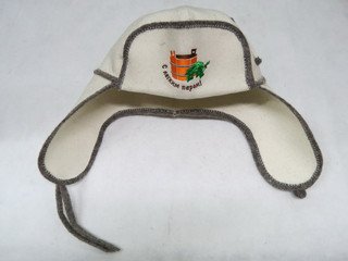 Шапка д/сауны модельная Ушанка С легким паром войлок (ЭС)