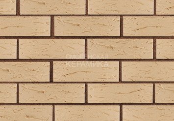 Кирпич лицевой керамический ЛСР Бежевый рустик, 1НФ 1