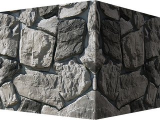Декоративный камень 610-85 White Hills "Рока" (Roca), серый, угловой