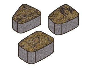 Тротуарная плитка Готика, "Веер Natur", 60 мм, лимончелло