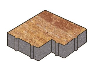 Тротуарная плитка Готика, "Калипсо Natur", 60 мм, терракота