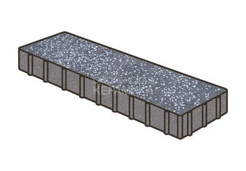 Гранитная тротуарная плитка Готика, Плита Granite FINO, 500x125x100, Суховязкий 1