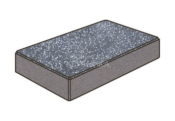 Гранитная тротуарная плитка Готика, Картано Granite FINO, 300x150x80, Суховязкий 1