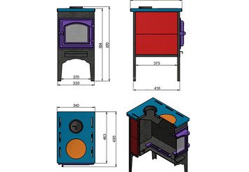 Печь отопительная Везувий В5 3