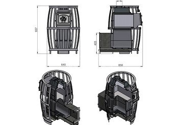 Печь банная Везувий Легенда Русский пар Ковка 24 (271) 4