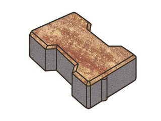 Тротуарная плитка Готика, "Катушка Natur", 80 мм, клинкер