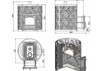 Печь для бани Эверест 24 Легкий пар (280) 3