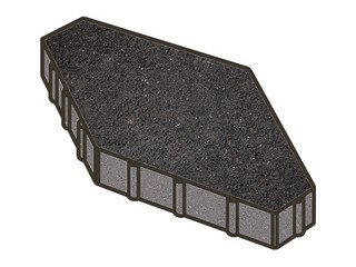 Тротуарная плитка Готика, Зарядье Premium Gold, 600x400x100 мм, цвет Голд 21