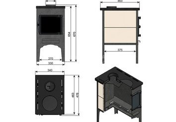 Печь отопительная Везувий В5С 3