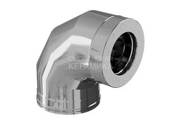 Сэндвич-колено 90° (304/0,8мм + нерж.+ ceramics) Ф150х210, Ferrum Austenite 1