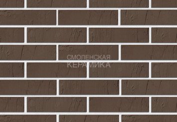 Кирпич облицовочный керамический ЖКЗ Темно-коричневый Скала 1НФ 3
