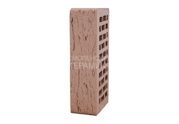 Кирпич лицевой керамический ЛСР Светло-коричневый рустик, 1НФ 7