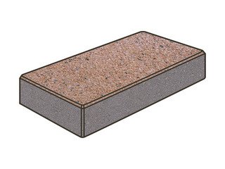 Тротуарная плитка Готика, Картано Premiun Gold, 300x150x80 мм, цвет Голд 4