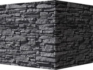 Декоративный камень 109-85 White Hills "Кросс Фелл" (Cross Fell), угольно-черный, угловой, без шва