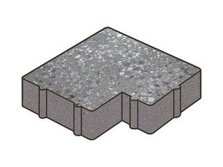 Гранитная тротуарная плитка Готика, Калипсо Granite FINO, 60 мм, Галенит