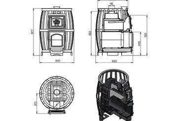 Печь банная Везувий Легенда Русский пар Ковка 18 (270) б/в 4