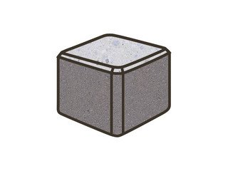 Гранитная тротуарная плитка Готика, Куб Granite FINO, 100x100x100, Мансуровский