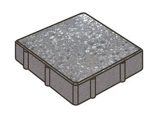 Гранитная тротуарная плитка Готика, Квадрат Granite FINO, 200x200x80, Галенит