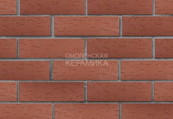 Клинкер фасадный ЛСР «Эдинбург» темно-красный береста 3