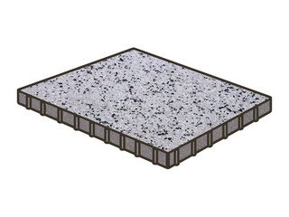 Тротуарная плитка Готика, Плита Premium Gold, 1000x1000x100 мм, цвет Голд 3