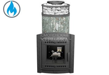 Печь банная «Атмосфера XL» Жадеит ламель+сетка с газовой горелкой 1