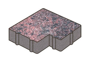 Гранитная тротуарная плитка Готика, Калипсо Granite FINO, 60 мм, Дымовский 1