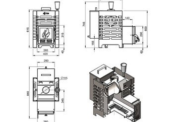 Печь для бани ASTON 12 INOX (ИНОКС) 