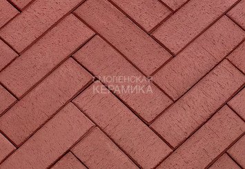 Клинкер тротуарный ЛСР «ЭДИНБУРГ» ЛОНГ тёмно-красный 1