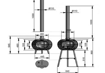 Печь для пиццы (из чугуна) с чугунной вставкой 7